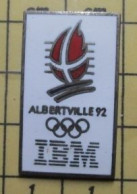 2217  Pin's Pins / Beau Et Rare / INFORMATIQUE / IBM JEUX OLYMPIQUES ALBERTVILLE 92 - Informatica
