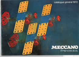 CATALOGUE 1972 - MECCANO France S.A. -  34 Pages - 29.5 X 21 - Scalextric Voitures - Hornby-acho Trains - Meccano