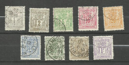 LUXEMBOURG N°47, 48, 50, 51, 53 à 57 Cote 23.50€ - 1882 Allégorie