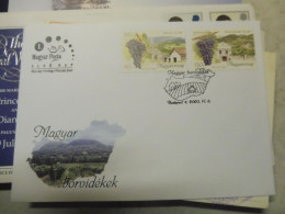 Lettre Brief Cover Hongrie Magyar 2003 Le Vin Fdc - Briefe U. Dokumente