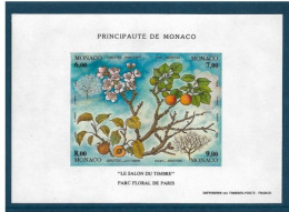 Monaco Bloc N°67a** Non Dentelé.(Arbre Fruitier, Abricotier) Cote 190€ - Errors And Oddities