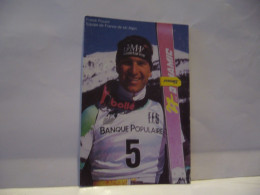 Delcampe - FRANCK PICCARD  EQUIPE DE FRANCE DE SKI ALPIN CPM 92 BANQUE POPULAIRE PARTENAIR OFFICIEL - Wintersport
