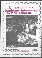 POLAND SOLIDARNOSC (POCZTA SOLIDARNOSC) ANTI SOVIET  ROCZNICA  1968 Niezlomni - Vignettes Solidarnosc