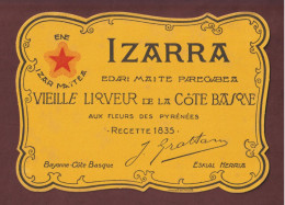 BUVARD - IZARRA - Vieille Liqueur De La CÔTE BASQUE - BAYONNE -  - 2 Scan - Liquor & Beer
