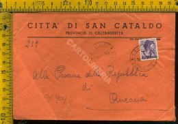 Delcampe - Caltanissetta  Busta Città Di San Cataldo  - Caltanissetta