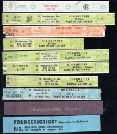 A10.21 10 CIGARETTES & TOBACCO REVENUES LOT. MANY FAULTS. - Fiscali