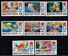 HUNGRIA 1971 - HUNGARY - JUEGOS OLIMPICOS DE SAPPORO '72 - YVERT Nº 2200/2207** - Jumping