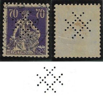 Switzerland 1921/1936 Stamp Perfin # Four Rhomb Little By St. Gallische Creditanstalt St. Gallen Schweiz Lochung Perfore - Gezähnt (perforiert)