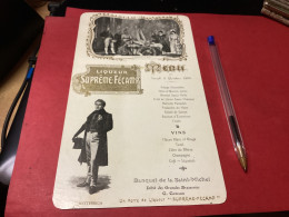 MAXEVILLE. Menu. Débit Des Grandes Brasseries Godard Liqueur Suprême Fecamp Metternich SDV77 - Maxeville