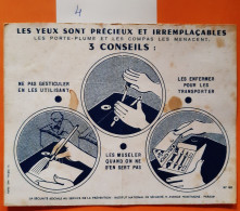 Buvard Vintage Années 50/60 , Porte-plume Et Compas. Menace Pour Les Yeux. N°89 - Lot4 - Kids