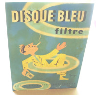 Publicité Carton  Paquet Cigarettes Disque Bleu - Objetos Publicitarios