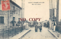 Delcampe - SAINT-ANDRE-LE-GAZ RUE DE LA GARE CAFE ATTELAGE ANE 38 - Saint-André-le-Gaz