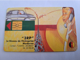 CAMEROUN/ KAMEROEN / CHIPCARD / 3000 FRANC/ CELLULAIR NETWORK/ CAR/BOY ON PHONE  USED CARD   **18064** - Camerún