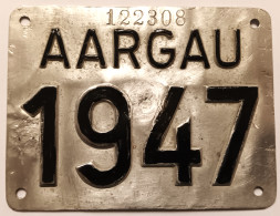 Velonummer Aargau AG 47 - Number Plates