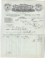 VP 147 FACTURE HUILE D OLIVE UNION DES PROPRIETAIRES NICE ALPES MARITIME 1912 - Facturen