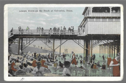 Delcampe - Leisure Hours On The Beach At Galveston, Texas (14625) - Galveston
