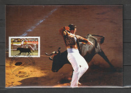 Delcampe - 2004 " PORTRAITS DE REGIONS / LA FRANCE A VIVRE : LA COURSE LANDAISE " Sur Carte Maximum Parf état N°YT 3653 CM à Saisir - 2000-2009