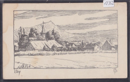 Etoy - Vu Depuis Les Champs : Dessin - Litho Grunder Wichtrach ( 17'352 A) - Étoy