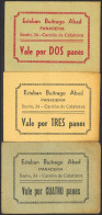 Conjunto De 3 Vales De La Panadería De Esteban Buitrago Abad En La Calle Santo, - Altri & Non Classificati