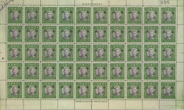 Chine Du Nord 1943- Occupation Japonaise - Timbres Neufs. Mi Nr.: 328 C. Feuille De 50 Avec Inscriptions. (EB) AR-04874 - Nordchina 1949-50