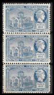 FRANCE ERINOPHILIE Fair EXPOSITION UNIVERSELLE 1900 PARIS GRECE GREECE  BLOCK OF 3 Vignette CINDERELLA MNH** - 1900 – Paris (France)