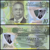 Botswana 10 Pula 2022/2024, Polymer, New Date And New Signatures, UNC - Botswana