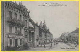 Delcampe - CPA LURE - La Grande Rue - Route De Luxeuil - 1916 -  Bar - Bière Du Val D'Ajol - Lure
