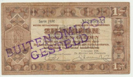 Nederland 1 Gulden 1938 Zilverbon Buiten Omloop Gesteld - 1 Gulden