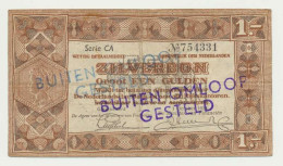 Nederland 1 Gulden 1938 Zilverbon Buiten Omloop Gesteld - 1 Gulden