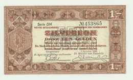 Nederland 1 Gulden 1938 Zilverbon UNC - 1 Gulden