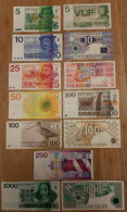 Complete Set Nederlandse Bankbiljetten 5 T/m 1000 Gulden - Collections