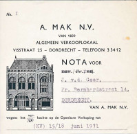 Nederland Bon A. Mak N.V. 1971 - Other & Unclassified