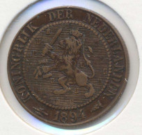 Nederland 2,5 Cent 1894 Wilhelmina - 2.5 Cent