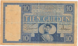 Nederland 10 Gulden 1924 Zeeuws Meisje - 10 Gulden