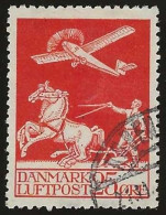 Denmark      .    Y&T   .       Airmail  3  (2 Scans)       .  O      .    Cancelled - Airmail