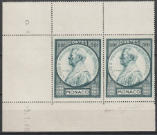 MONACO - 1946 - YVERT N°285+285a SE TENANT ! VARIETE SANS SIGNATURE ! COIN DATE - Errors And Oddities