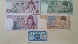 5 Billets De La Corée Du Sud - Corea Del Sud