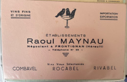 Buvard  Vins Fins établissement Raoul Maynau - A