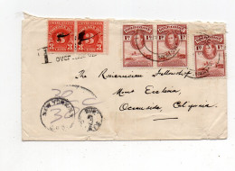 Delcampe - !!! COTE D'OR, LETTRE DES ANNEES 30 POUR LA CALIFORNIE, TAXEE A L'ARRIVEE AUX USA - Gold Coast (...-1957)