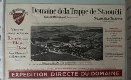 Buvard Domaine De La Trappe De Staouëli - A