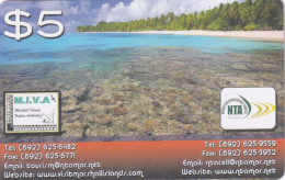 MARSHALL ISLANDS - Beach, NTA Prepaid Card $5, Exp.date 31/01/17, Used - Marshall Islands