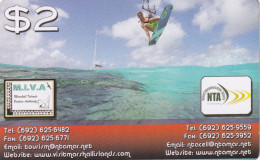 MARSHALL ISLANDS - Water Ski, NTA Prepaid Card $2, Exp.date 31/01/17, Used - Marshall Islands