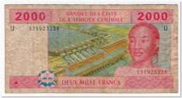 CENTRAL AFRICAN STATES,CAMERUN,2000 FRANCS,2002,P.208U - Cameroon