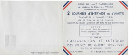 Invitation 1946 De L'Association Veuves De Guerre 1939-45 Sous La Présidence De Générale Vanier, Ambassadrice Du Canada - Canada