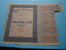 Soc. Anonyme Des Ets. G. ALNET ( S.A.D.E.G.A.) ( Action De 100 Francs ) N° 005.152 ( See / Voir SCANS ) ! - A - C