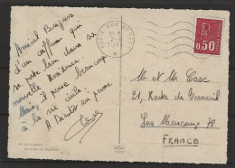 OCCUPATION MILITAIRE EN ALLEMAGNE  N°1664 BECQUET 0,50 ROUGE /CP -Obl SECAP TYPE II FLAMME DROITE - Militärstempel Ab 1900 (ausser Kriegszeiten)
