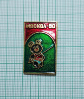 Russia Soviet Union USSR 1980 Moscow Summer Olympics Mascot Misha Mishka Bear Sport Fencing Lapel Pin Badge (ds1319) - Schermen