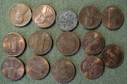 USA. LOT DE 14 PIECES DE MONNAIE DIFFERENTES. 1967 / 1993 - Collections & Lots