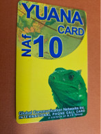 CURACAO NAF 10,- / YUANA CARD/ LIZZARD/ ANIMAL/ /  THICK CARD    ** 18242** - Antillas (Nerlandesas)