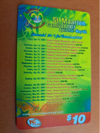 St MAARTEN  Prepaid  $10,- TC CARD  CARNIVAL SCHEDULE 2007           Fine Used Card  **18243** - Antillas (Nerlandesas)